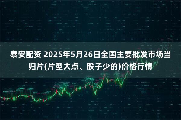泰安配资 2025年5月26日全国主要批发市场当归片(片型大点、股子少的)价格行情